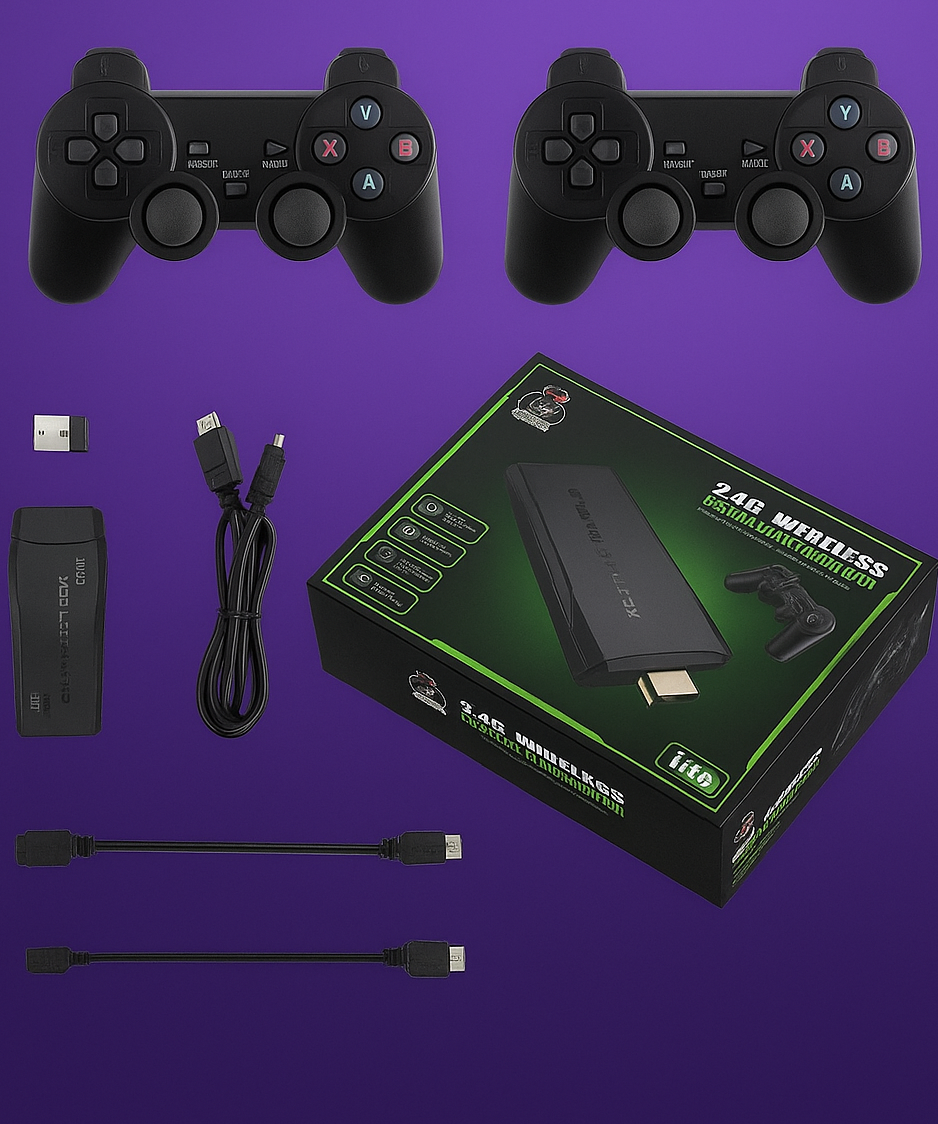 RETROLUXXIA™ – Konsola Retro Plug-and-Play + 2 Pady